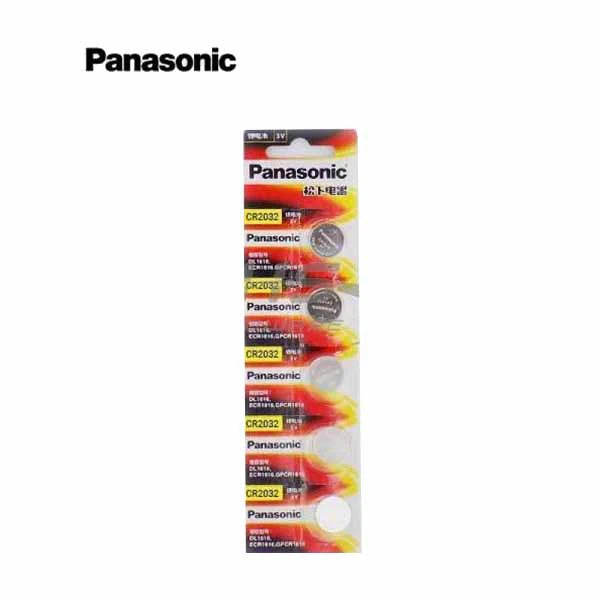 Panasonic - CR2032 - 3-Volt Lithium Batteries 5-PACK Panasonic - CR2032 - 3-Volt Lithium Batteries 5-PACK